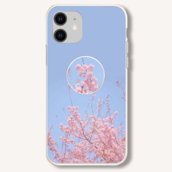 

Flower Pattern iPhone Case With Holder, Blue