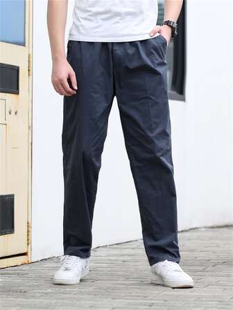 Manfinity Slätt Enkel Herr Byxor