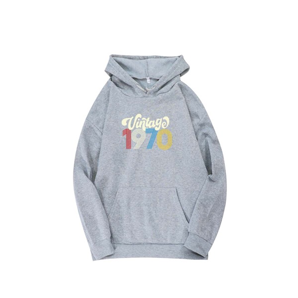 

Letter Graphic Kangaroo Pocket Thermal Lined Hoodie, Grey
