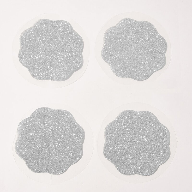 

2pairs Glitter Nipple Cover, Silver