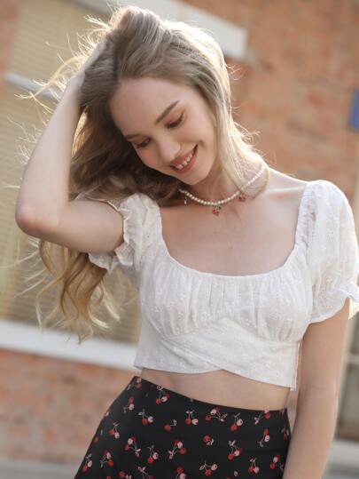 Tie Back Schiffy Crop Top