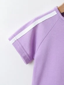 Đồ bộ em bé Ruy băng Thể thao - Màu Lilac Tím - Xem 5