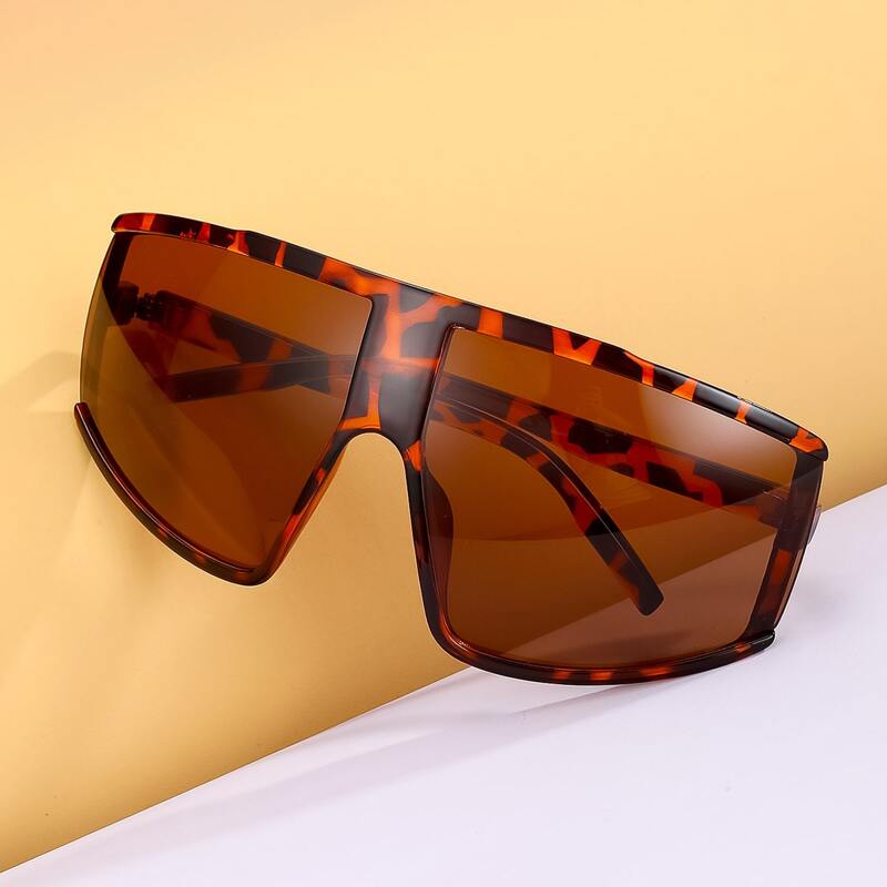 

Tortoiseshell Frame Shield Sunglasses