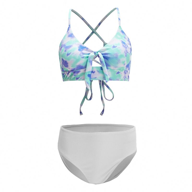 

Tie Dye High Waist Bikini Swimsuit, Multicolor