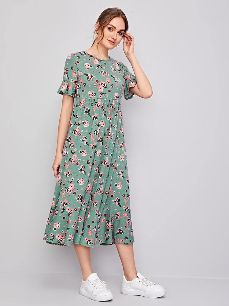 Mulvari Floral Print Smock Dress - Multicolor - View 4