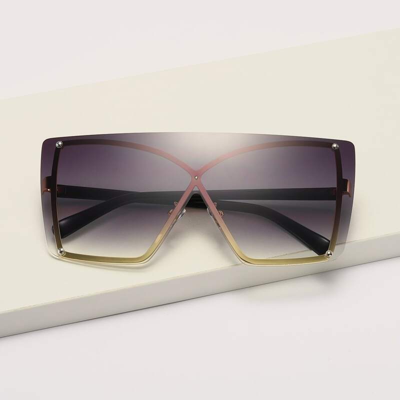 

Rimless Flat Top Sunglasses