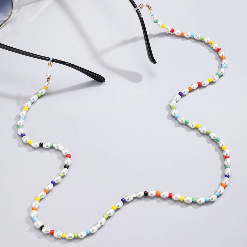 

Faux Pearl & Beaded Glasses Chain, Multicolor