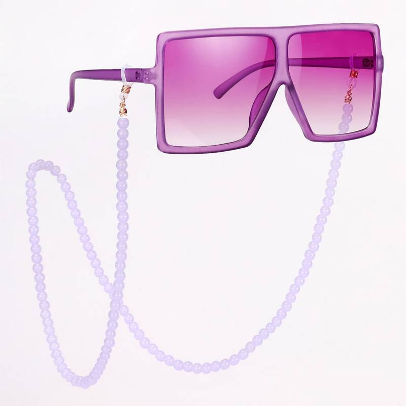 

Beaded Glasses Chain, Pastel lilac purple