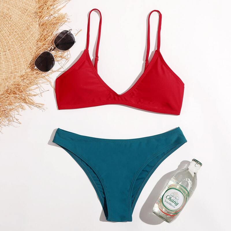 

Colorblock Bikini Swimsuit, Multicolor
