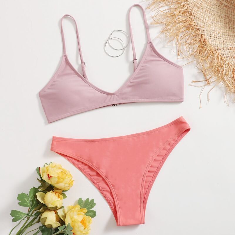 

Colorblock Bikini Swimsuit, Multicolor