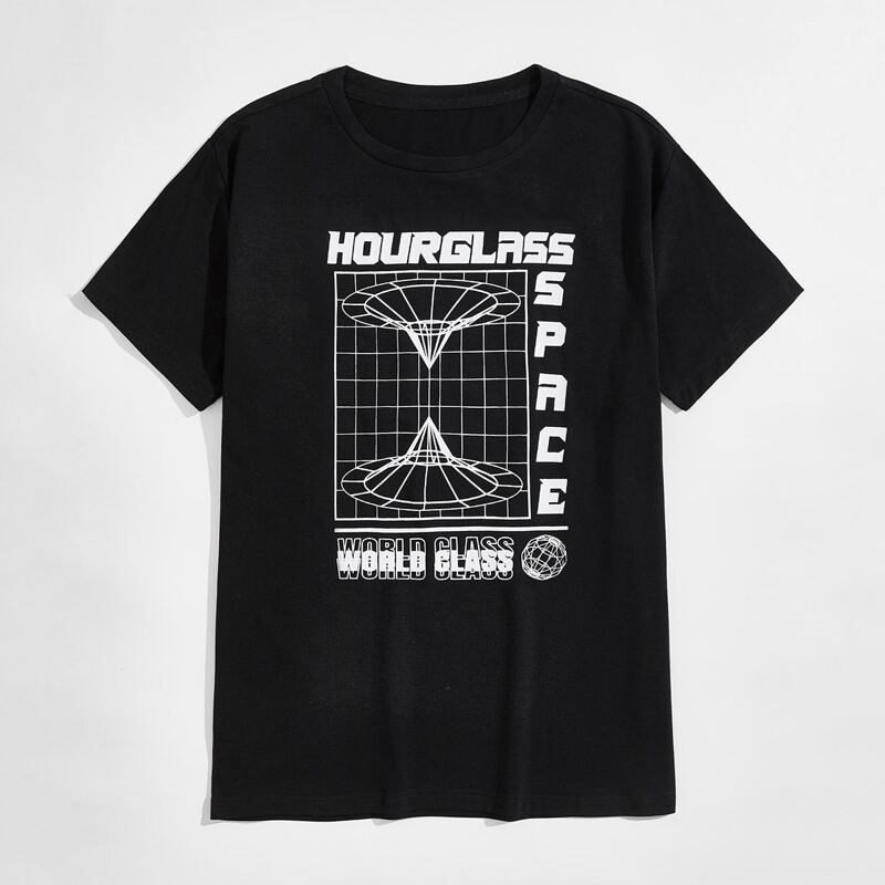 

Guys Letter Graphic Tee, Black