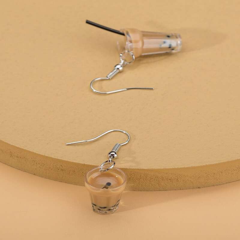 

Milk Tea Drop Earrings, Multicolor