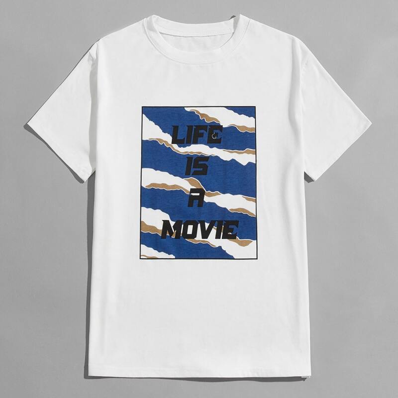 

Guys Slogan Graphic Tee, White