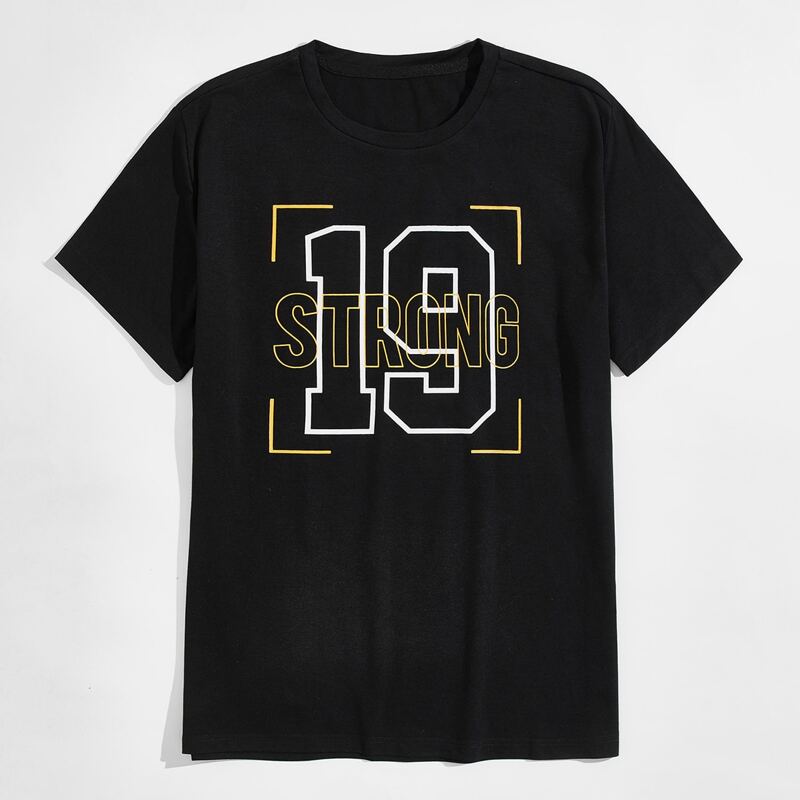 

Guys Letter Graphic Tee, Black