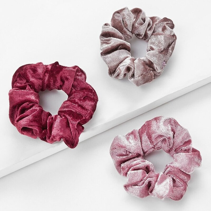 

3pcs Velvet Scunchie, Multicolor