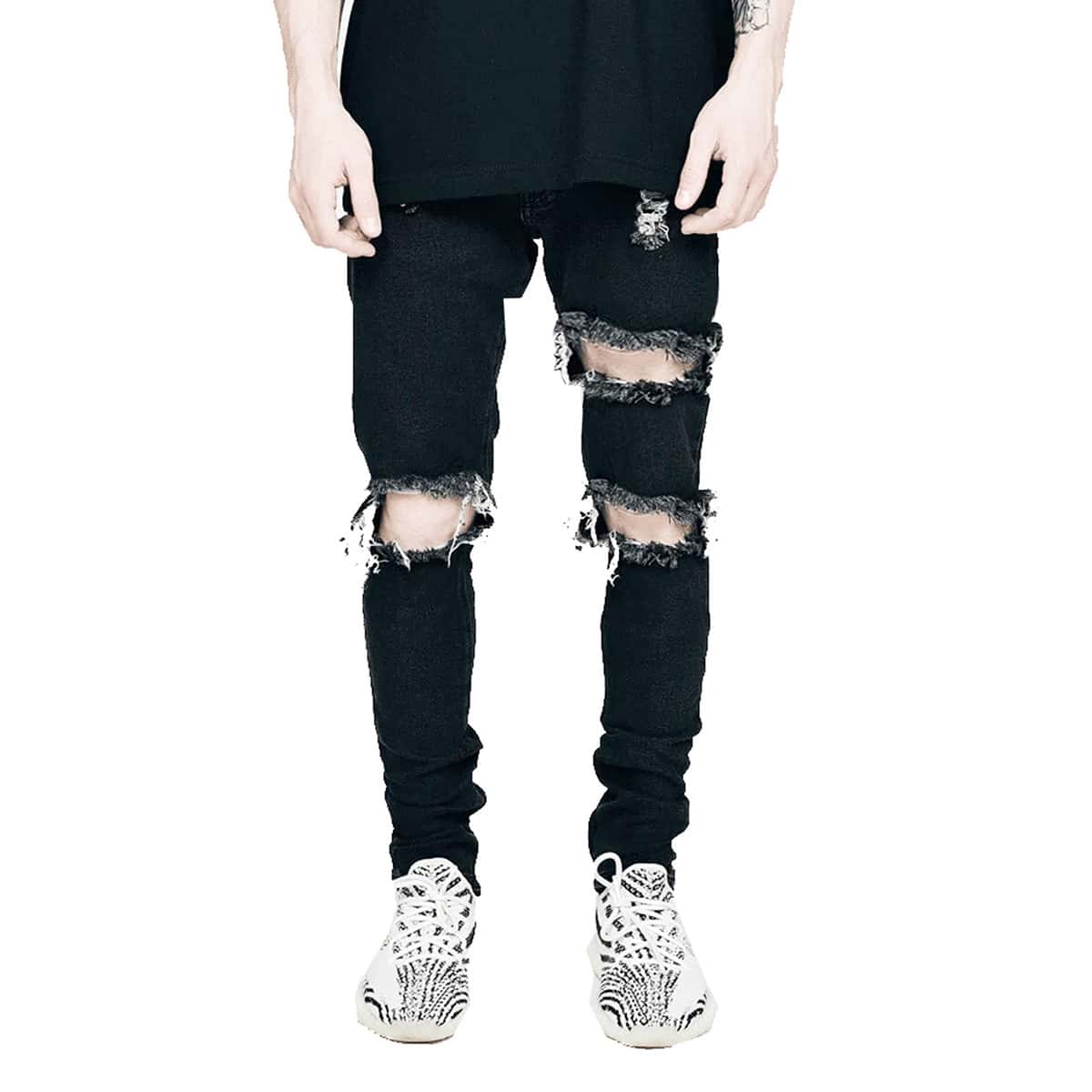 

Guys Ripped Jeans, Black