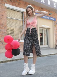 Áo dệt kim nữ Dây kéo Xù màu trơn Gợi cảm - Màu Hồng  San hô - Xem 5