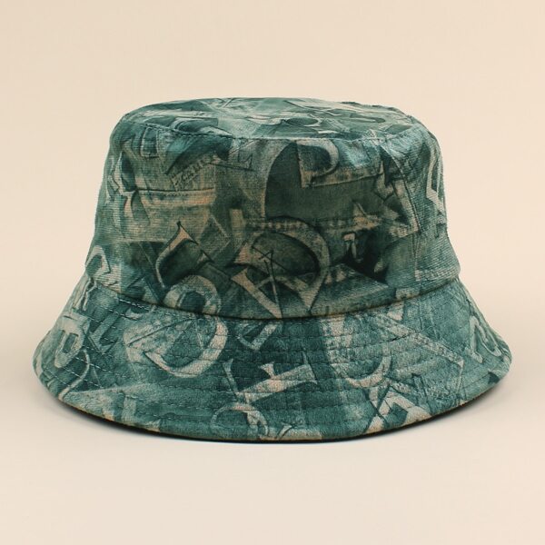 

Letter Graphic Reversible Bucket Hat, Green