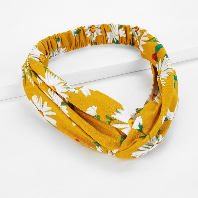 

Daisy Twist Headband, Yellow