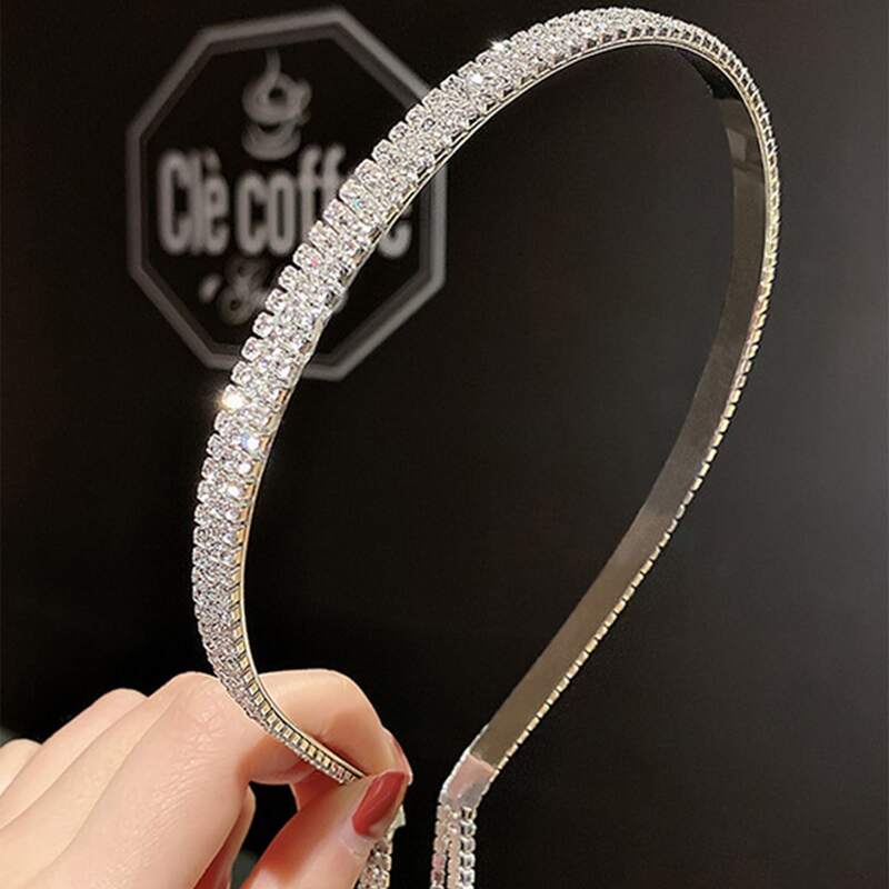 

Rhinestone Tassel Headband, Silver