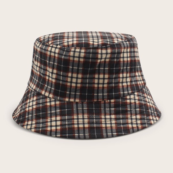

Plaid Bucket Hat, Multicolor