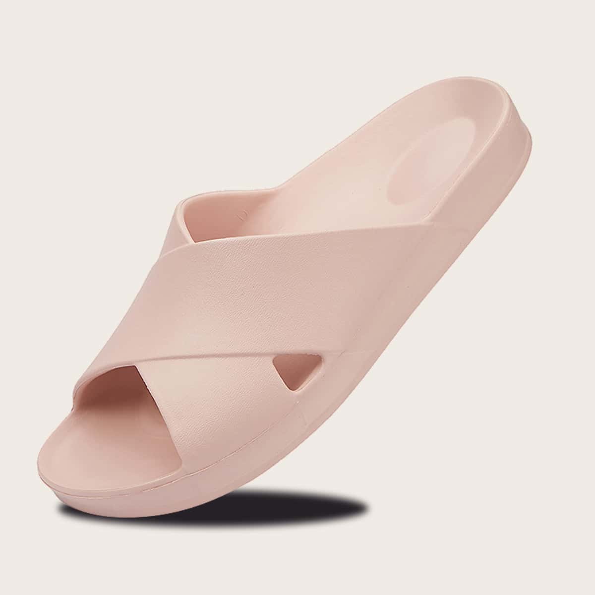 

Minimalist Open Toe Slides, Pink
