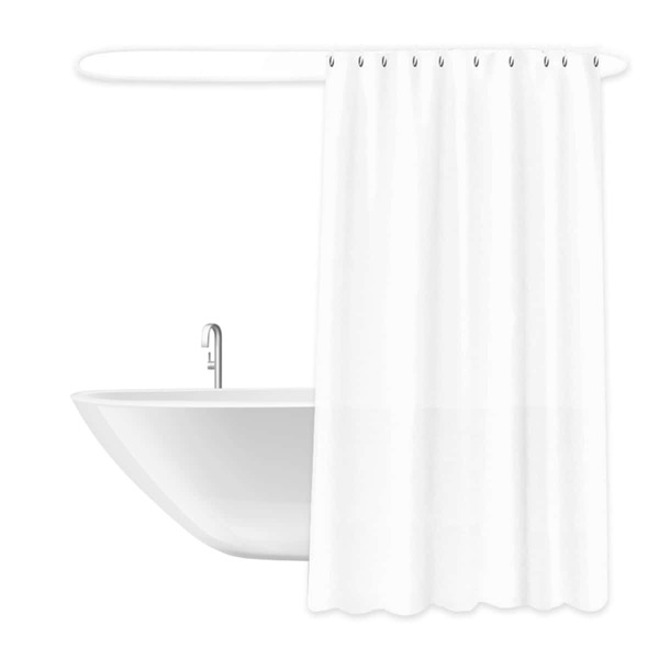 

Solid Color Shower Curtain, White