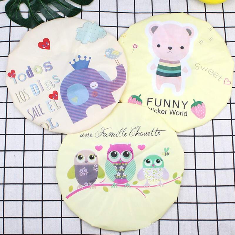 

1pc Cartoon Graphic Random Shower Cap, Multicolor