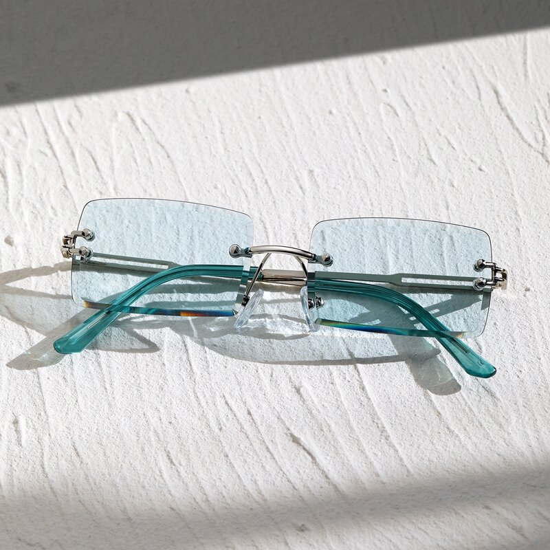 

Rimless Rectangle Frame Sunglasses