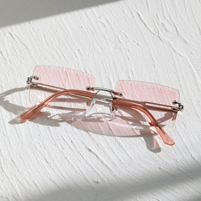 

Rimless Rectangle Frame Sunglasses