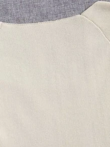 SHEIN Essnce Knit ngọn màu trơn Giải trí - Màu be - Xem 3