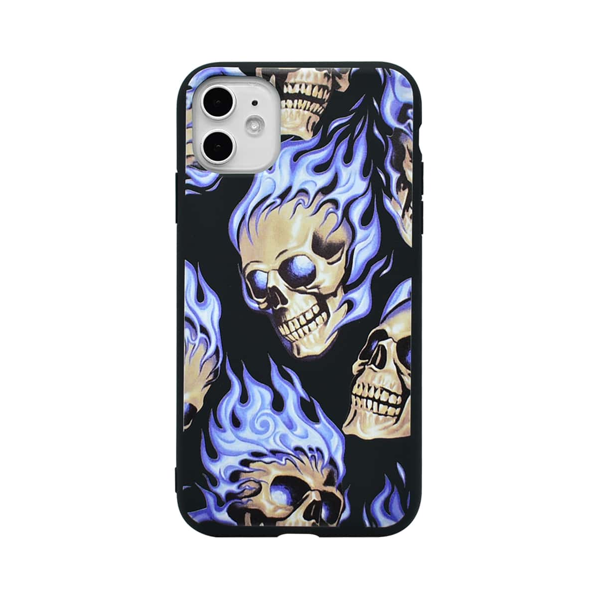 

Skull & Flame Pattern iPhone Case, Multicolor
