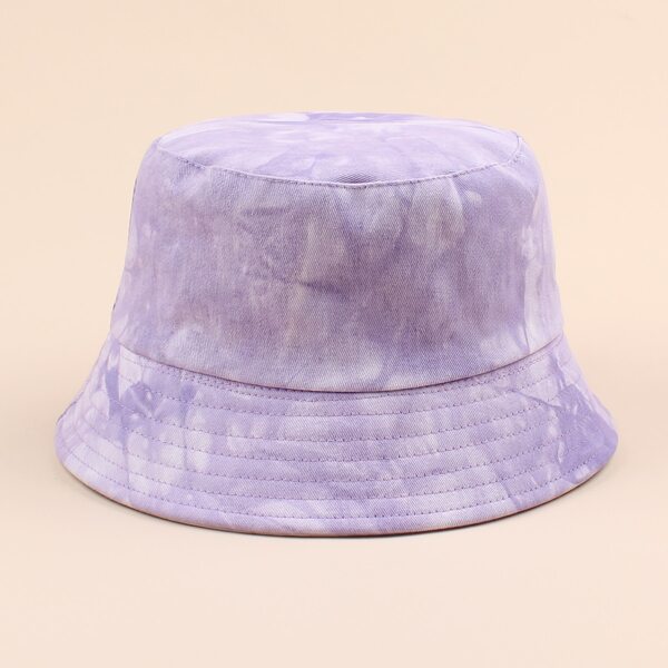 

Tie Dye Pattern Reversible Bucket Hat, Purple