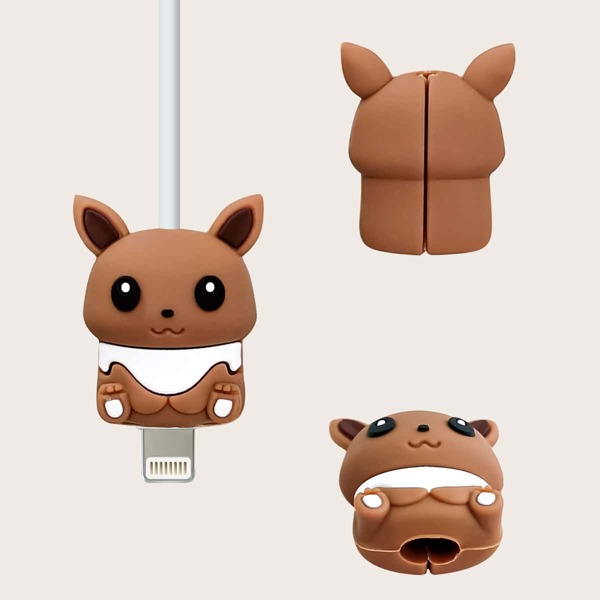 

Cartoon Data Cable Protector, Brown