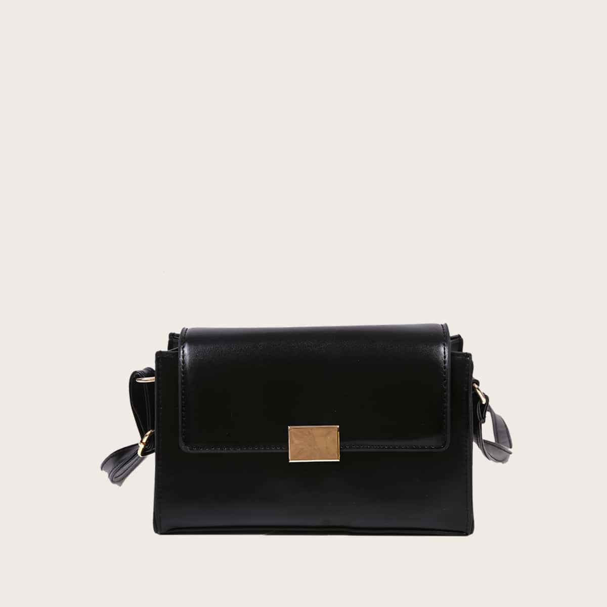 

Solid Flap Bag, Black