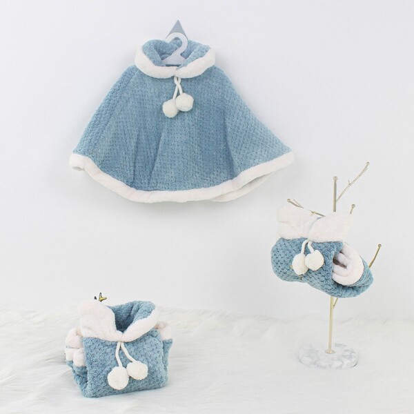 

1pc Cloak Design Hand Towel, Blue