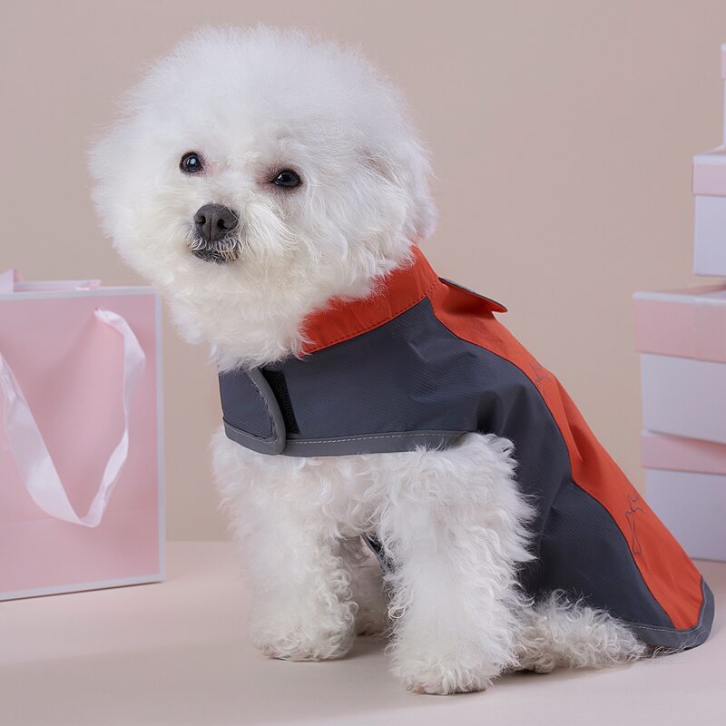 

Bone Pattern Pet Jacket, Orange