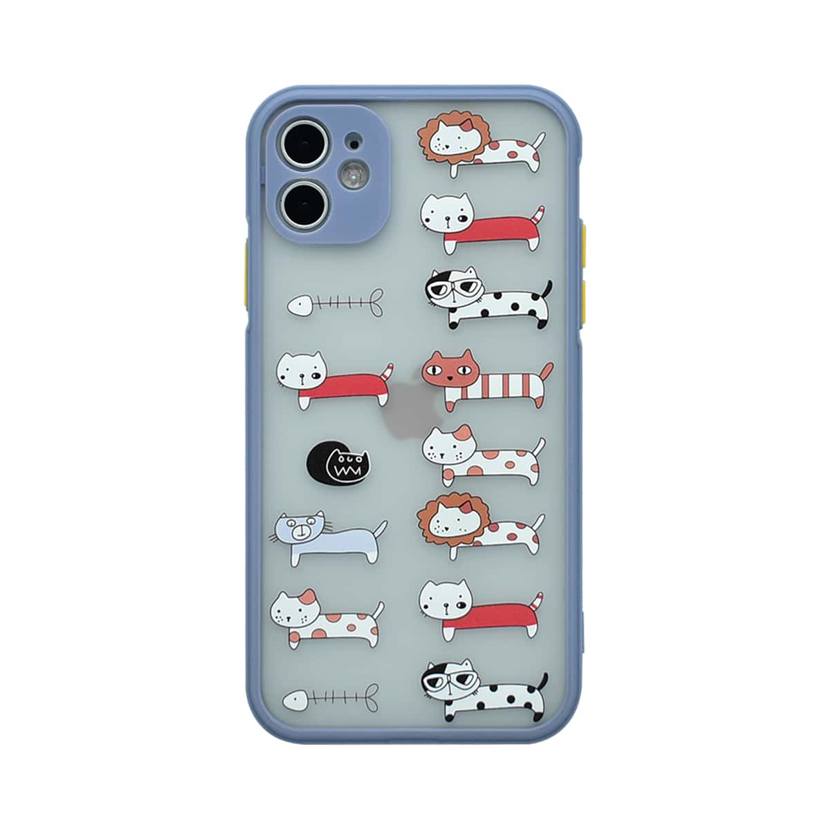 

Cartoon Animal Print iPhone Case, Dusty blue
