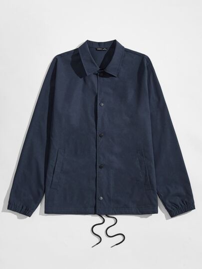 Manfinity Men Collared Drawstring Hem Jacket