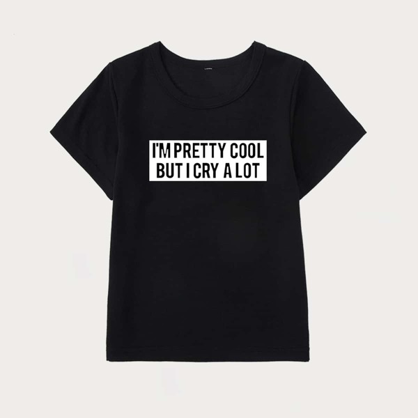 

Boys Slogan Graphic Tee, Black