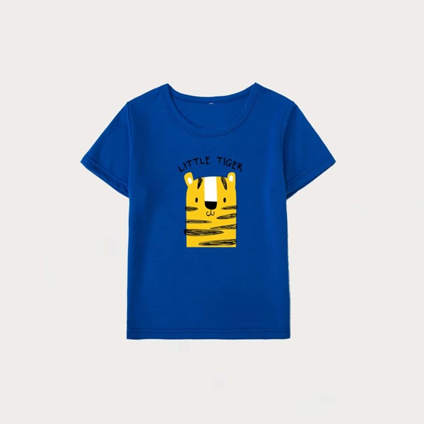 

Toddler Boys Cartoon Graphic Tee, Royal blue