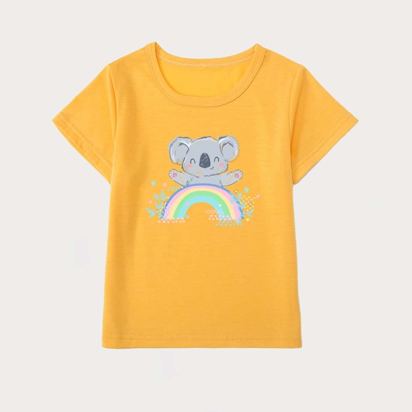 

Toddler Boys Koala And Rainbow Print Tee, Orange