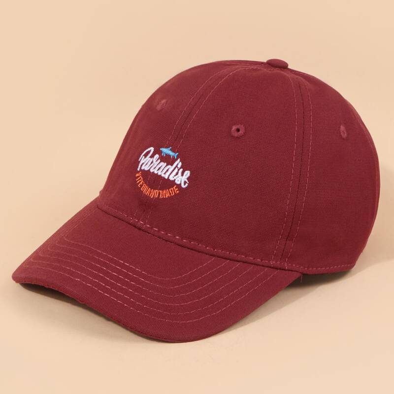 

Guys Letter Embroidery Baseball Cap, Burgundy