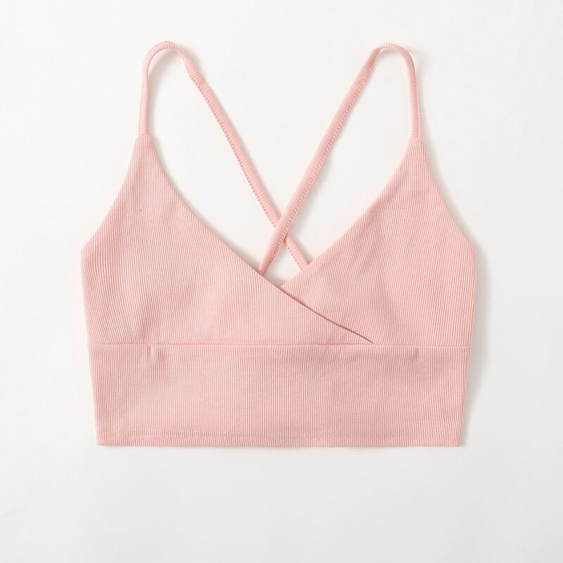 

Criss-Cross Crop Cami, Baby pink