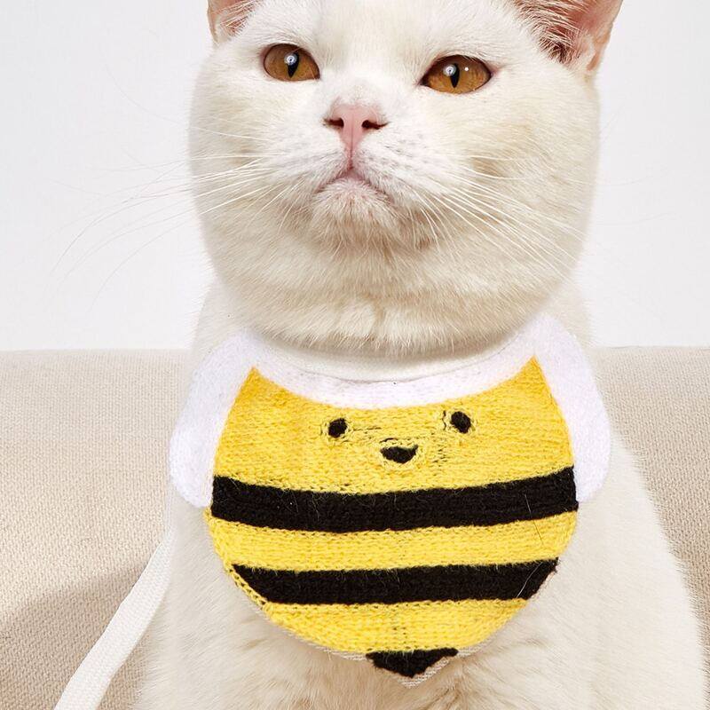 

Bee Pattern Pet Bandana, Yellow