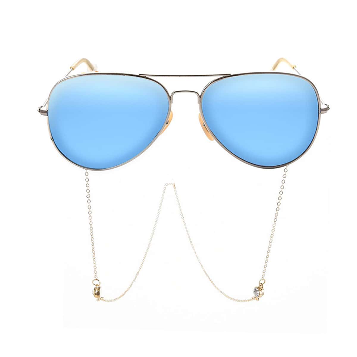 

Rhinestone Glasses Chain, Gold