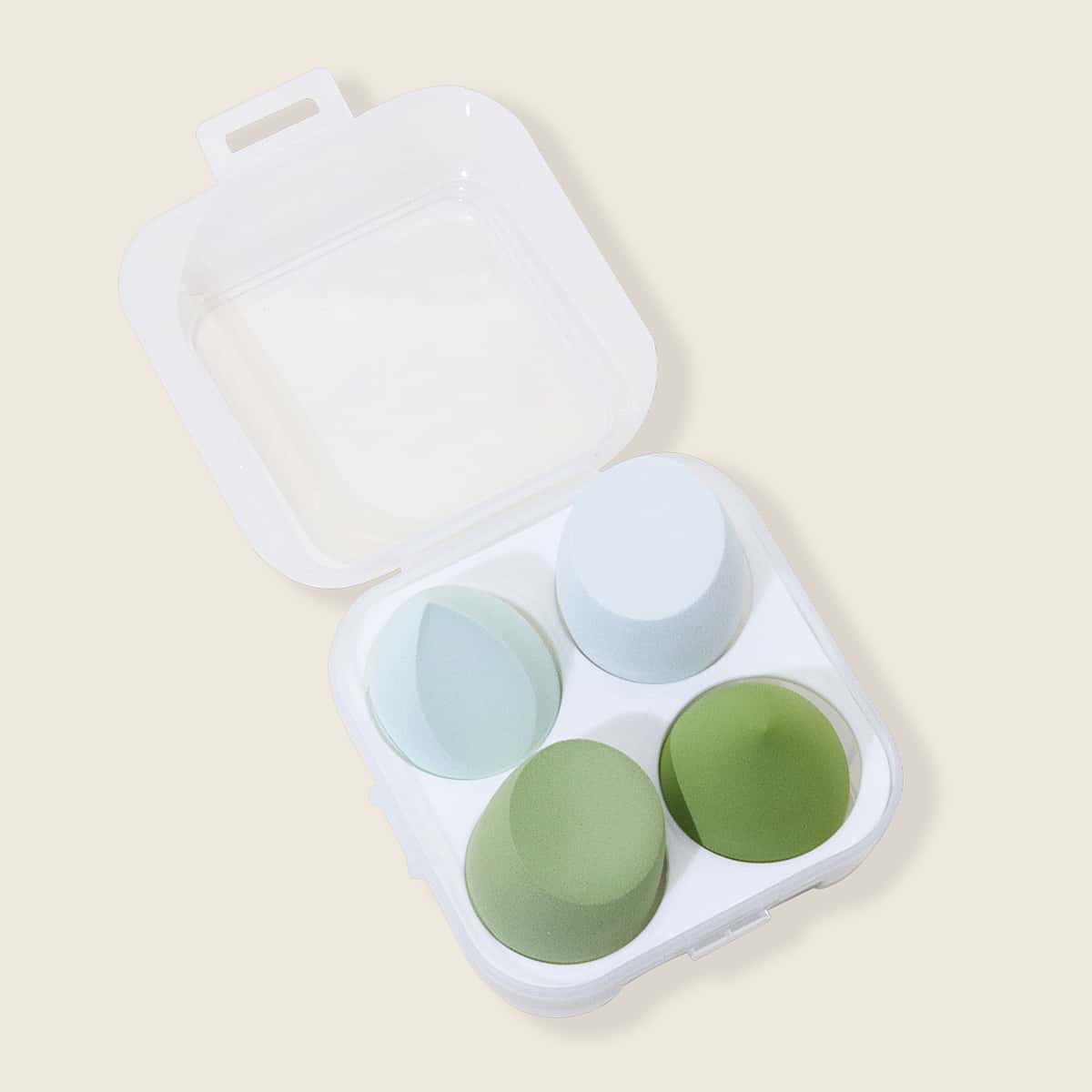 

4pcs Makeup Sponge With Case, Multicolor
