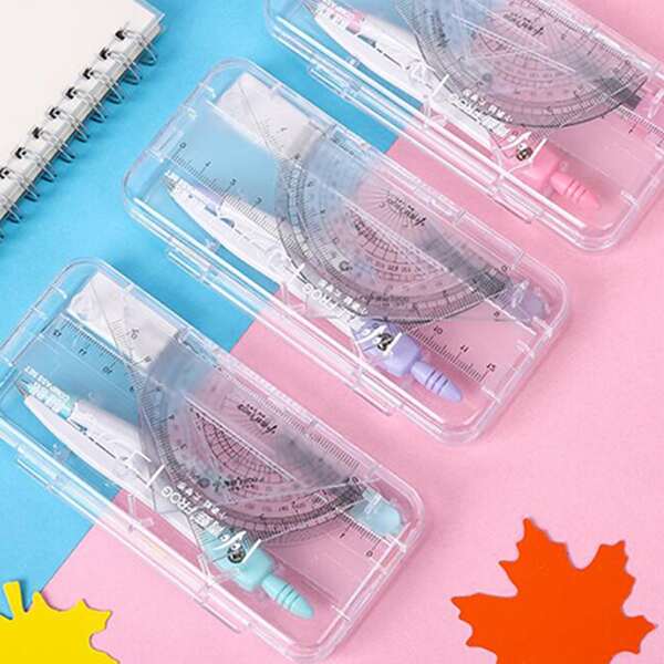 

7pcs Random Ruler & Compass Set, Multicolor