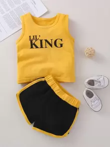 Đồ bộ em bé Tương phản ràng buộc Lá thư Thể thao - Nhiều màu - Xem 1