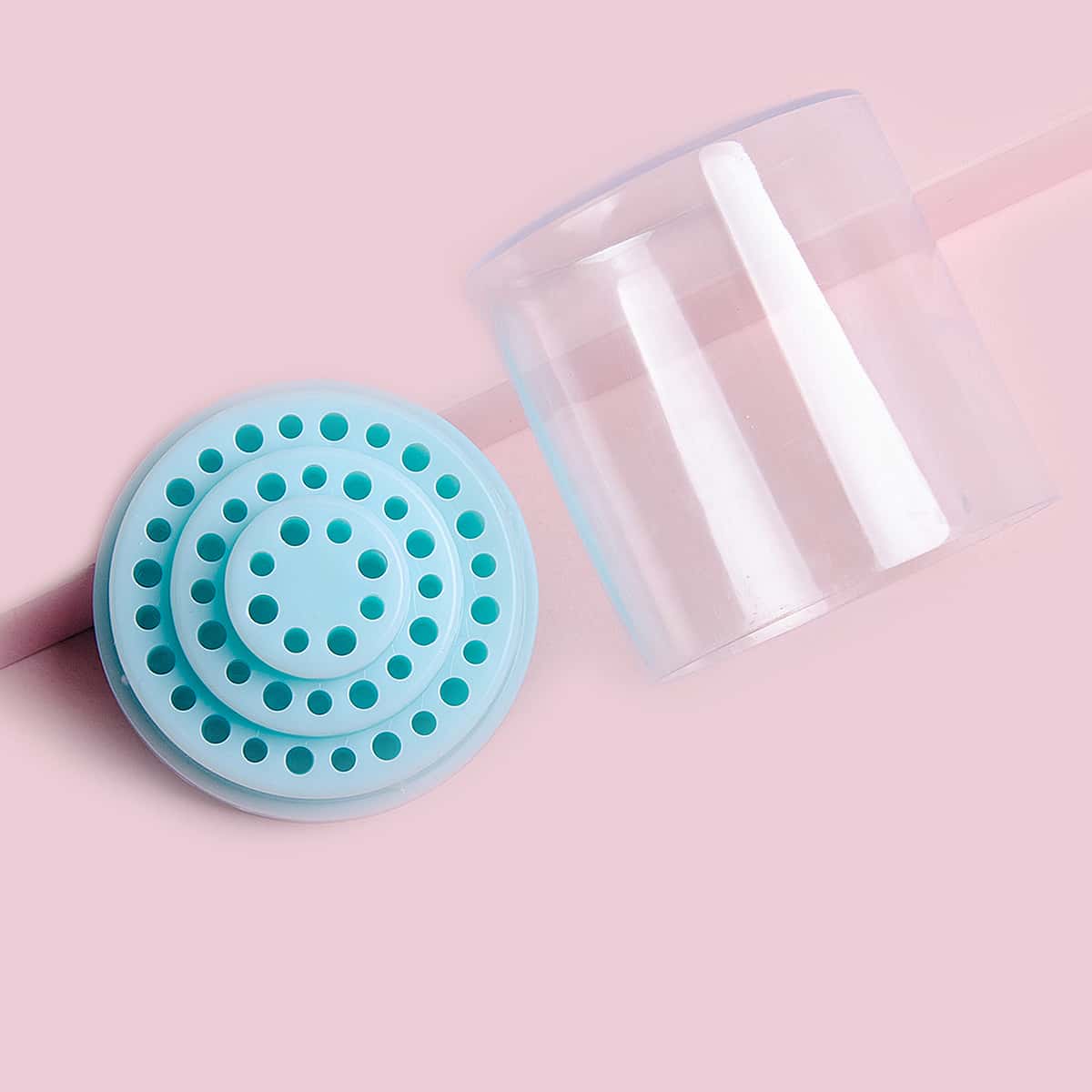 

48holes Nail Polishing Head Storage Box, Blue